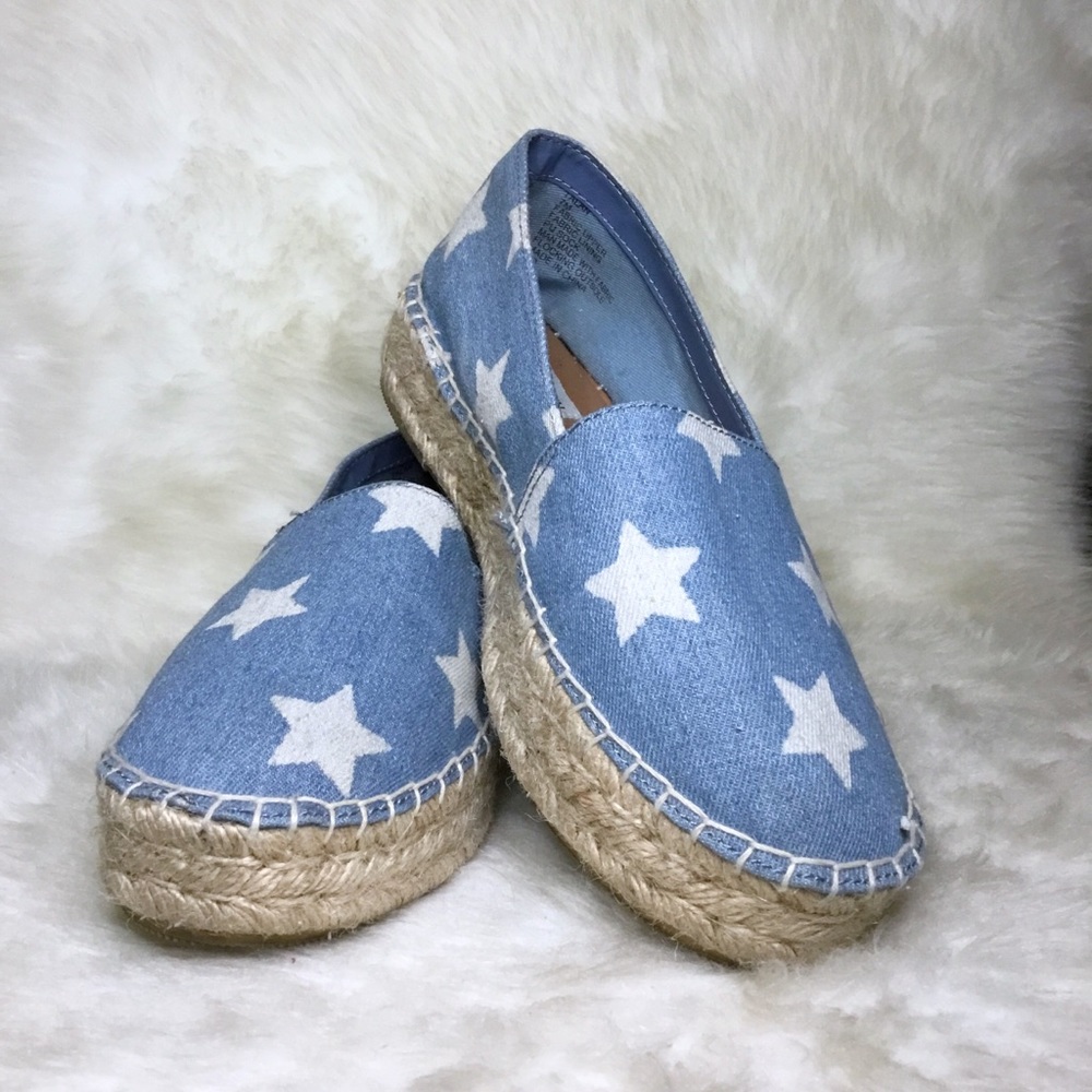 Steve Madden Star Print Platform Espadrilles